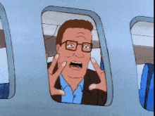 Hank Puking - King Of The Hill GIF - King Of The Hill Hank Hill Plane GIFs