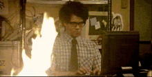 Ignoring Your Problems GIF - Ignore Fire Dontcare GIFs