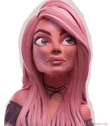 virtual hottie pink blonde animation girls cartoon women