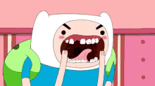 finn adventure time freaking out wigging out yelling