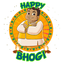 Happy Bhogi Kalia GIF - Happy Bhogi Kalia Chhota Bheem GIFs