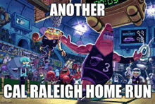 another cal raleigh home run written on a poster