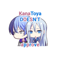 a cartoon of a boy and a girl with kana toya doesn 't approve