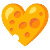 a heart shaped slice of cheese with holes in it