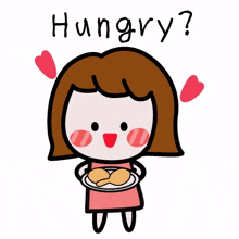 person girl cute lovely hungry