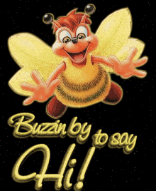Buzzin To Say Hi Hello GIF - Buzzin To Say Hi Hello Bee GIFs