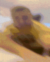 a blurry picture of a person with a purple face
