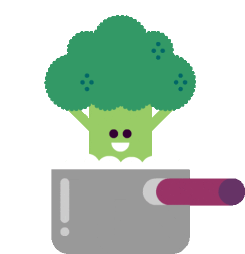 Broccoli Splashes In A Pot Of Water Sticker - Foodies Broccoli Vegetable Stickers