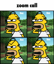 Homer Zoom Call GIF - Homer Zoom Call Barry GIFs