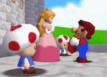 Super Mario Kiss GIF - Nintendo64 N64 Mario GIFs