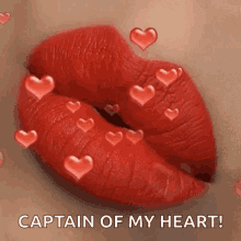 kiss lip hot hearts captain of my heart