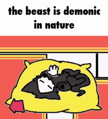 The Beast Is Demonic In Nature Changed GIF - The Beast Is Demonic In Nature Changed Petting GIFs