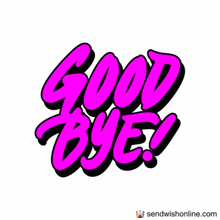 a green and black graphic that says good bye