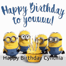 Happy Birthday Cynthia GIF - Happy Birthday Cynthia GIFs