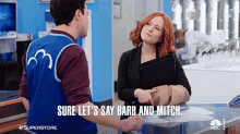 Sure Lets Say Barb And Mitch Hannah GIF