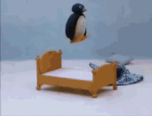 Pingu Jumping On Bed GIF - Pingu Jumping On Bed Bed GIFs