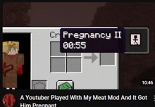 a screenshot of a video game that says ' pregnancy ii ' at the top