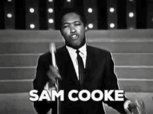 Microphone Sam Cooke GIF - Microphone Sam Cooke Black And White GIFs