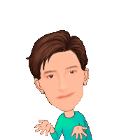 a cartoon man with question marks around his head