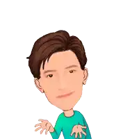 a cartoon man with question marks around his head