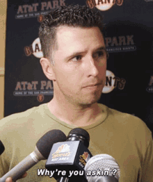 Buster Posey Whyre You Askin GIF - Buster Posey Whyre You Askin Why Are You Asking GIFs