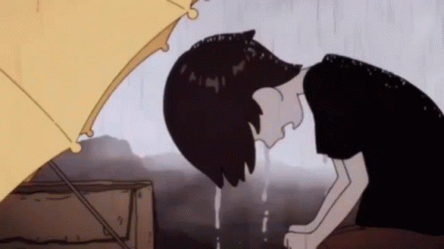 anime boy crying in the rain