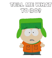 Tell Me What To Do Kyle Broflovski Sticker - Tell Me What To Do Kyle Broflovski South Park Stickers