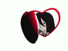 two heart shaped mirrors with drawings of two girls