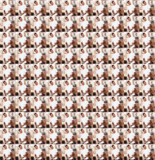 a repeating pattern of people with the letter c on their face
