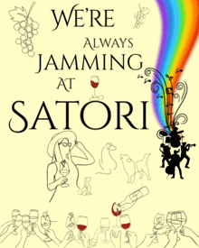 a poster for we 're always jamming at satori