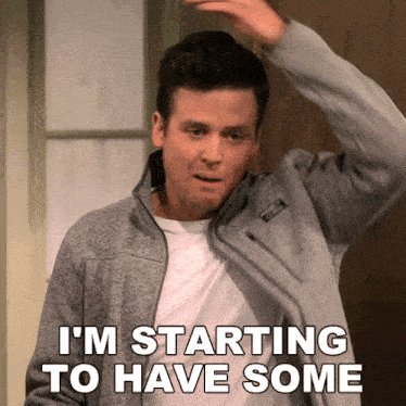 a man in a gray jacket says i 'm starting to have some