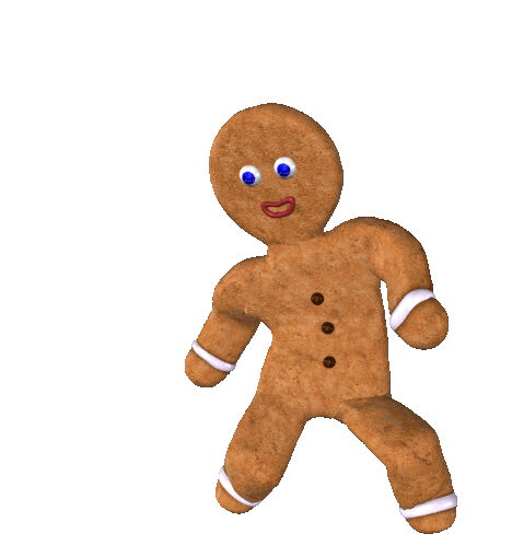 Gingerbread Man Sticker - Gingerbread Man Dancing Stickers