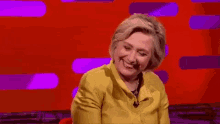 Hillary Clinton Yellow GIF - Hillary Clinton Yellow Laughing GIFs