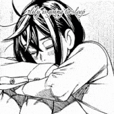 a black and white drawing of a girl with the words " lily is going to sleep "