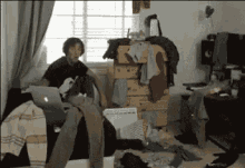 Quick Clean Up Curtain GIF - Disorganized Messy Pretending To Be Clean GIFs