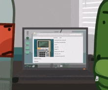 a computer screen shows a picture of a calculator on it