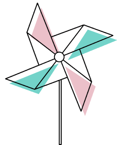 Pinwheel Windmill Sticker