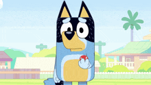 a cartoon dog with the words give me that i 've had enough of your pies above it