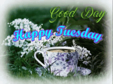 Happy Tuesday Tuesday Morning GIF - Happy Tuesday Tuesday Morning Coffee GIFs