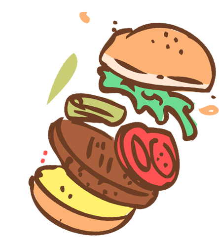 Burger Patties Sticker - Burger Patties Yummy Stickers
