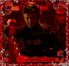 a picture of a man with the name of oligraves canon