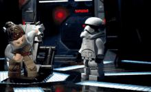 Lego Star Wars Rey GIF - Lego Star Wars Rey First Order Stormtrooper GIFs