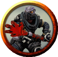 a picture of a cartoon character with a red hand