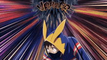 a cartoon character wearing a mask and a hoodie with the word " vaporize " on it