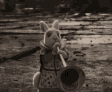 兔子 喇叭 吹喇叭 可爱 GIF - Cute Rabbit Horn GIFs