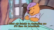 Winnie The Pooh I Think My Tummy Is Reminding Me GIF - Winnie The Pooh I Think My Tummy Is Reminding Me Its Time For Breakfast GIFs