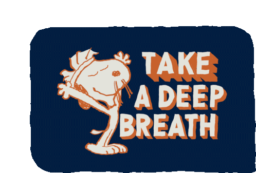 Take A Deep Breathe Spike Sticker - Take A Deep Breathe Spike Snoopy Stickers