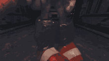 a statue of a man is surrounded by flames