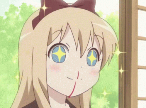 nosebleed anime girl