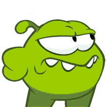 shaking my head om nom cut the rope nuh uh i disagree